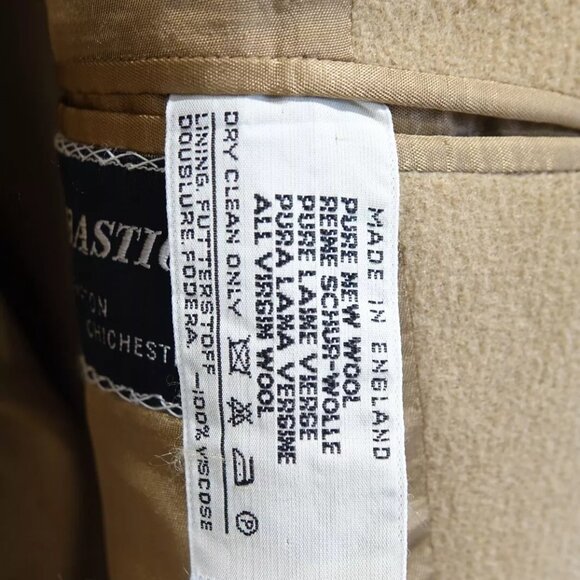 LNWOT Chester Barrie Hand Tailored Double Breasted Wool Overcoat England US42R - Picture 10 of 16